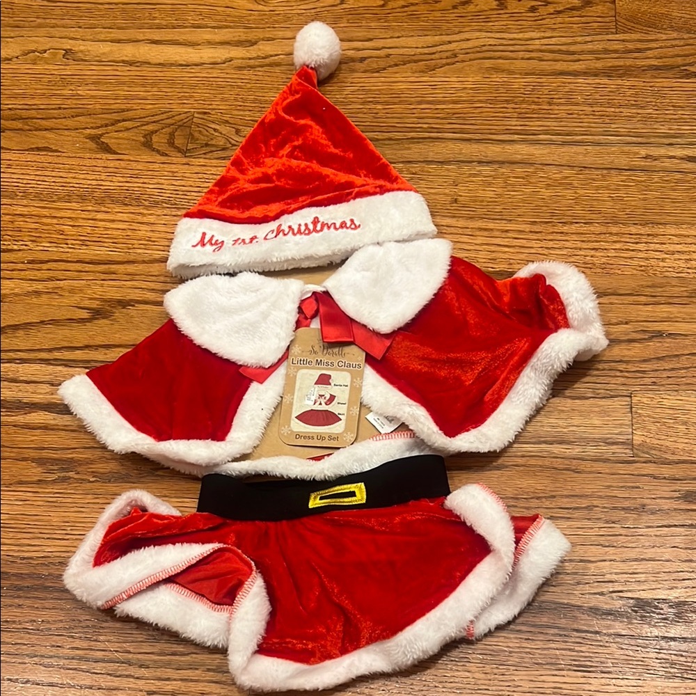 So Dorable Red and White Santa Outfit with Hat My First Christmas Up to 12M